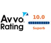 A logo for avvo rating and an image of the same bar.